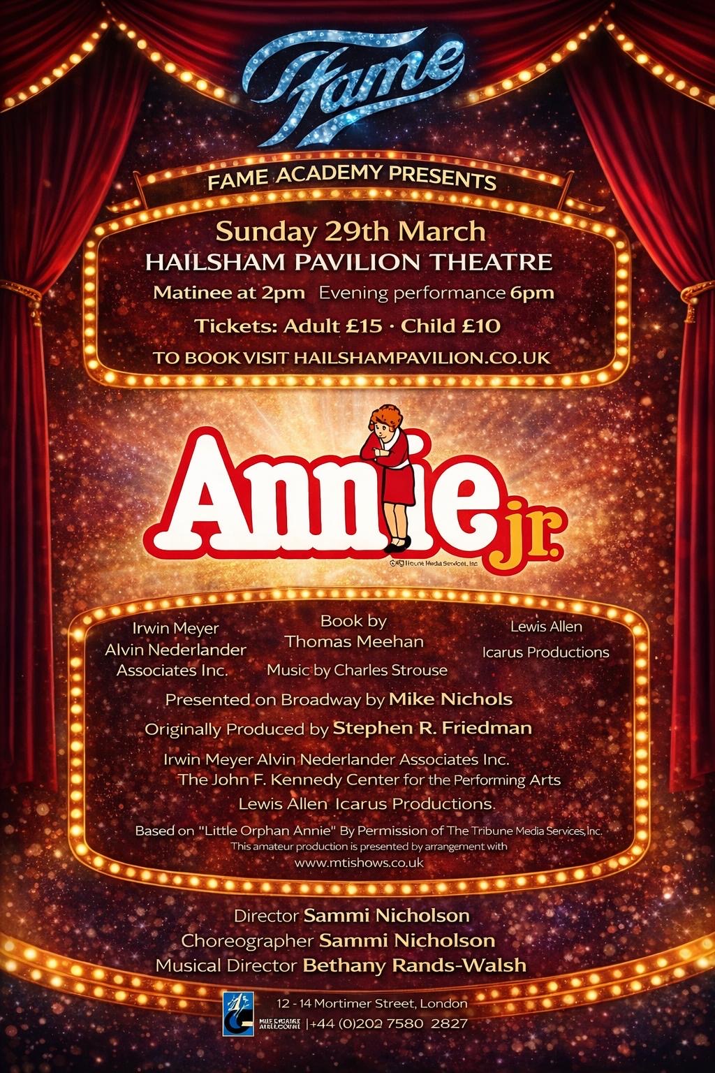 Fame Academy Presents – Annie Jr